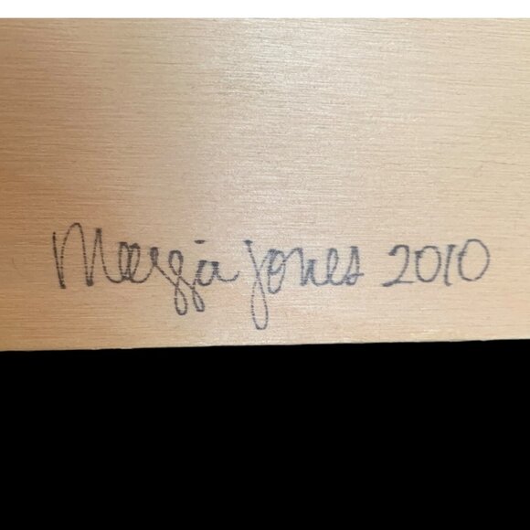 Folk Art Farm Scene Tape Art Cow Pig Chicken Red Barn Hand made, Signed 12" SQ - Picture 3 of 7